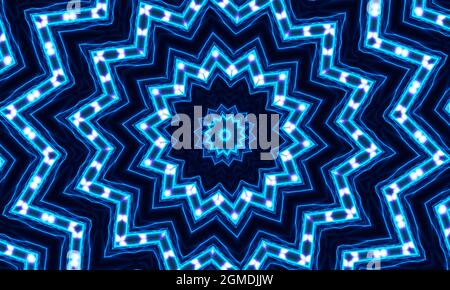 Colorful Kaleidoscopic Background - Beautiful Geometrical Symmetry, Chakra Rainbow Color Energy Series. Stock Photo