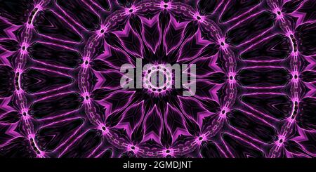Sixth Sense. Psychic medium kaleidoscope. Abstract background with kaleidoscopic forms, trance and meditation concept. Acrylic bright paints forming r Stock Photo