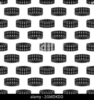 Sports arena pattern seamless background texture repeat wallpaper geometric vector Stock Vector