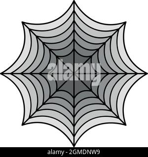 Perfect spider web icon. Outline perfect spider web vector icon color flat isolated Stock Vector
