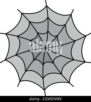 Spiral spider web icon. Outline spiral spider web vector icon color flat isolated Stock Vector