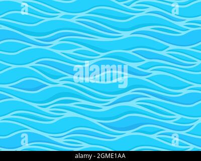 Waves flowing water sea ocean icons set with sun isolated vector ...