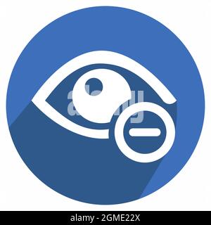 Icon Vector of Eye Exam 3 - Long Shadow Style - Simple illustration, Editable stroke, Design template vector, Good for prints, posters, advertisements Stock Vector