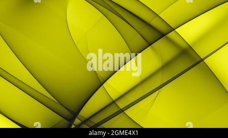 Background abstract 8K yellow gold black waves lines curves gradient Stock Photo