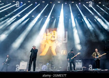 Newport, Isle of Wight, UK, Friday, 17th September 2021 You Me At Six perform live at the Isle of Wight festival Seaclose Park. Credit: DavidJensen / Empics Entertainment / Alamy Live News