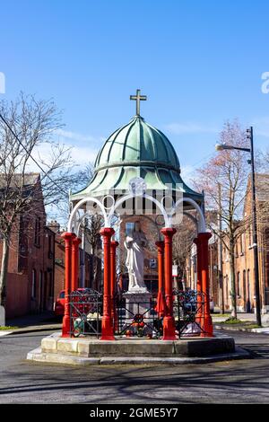 DUBLIN, IRELAND - Mar 21, 2021: The beautiful view of the Dublin Streets 1929 Religious Shrine Stock Photo