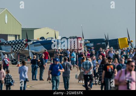 London, UK. 18th Sep, 2021. The Battle of Britain air show at the Imperial War Museum (IWM) Duxford. Credit: Guy Bell/Alamy Live News