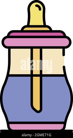 Modern sippy cup icon. Outline modern sippy cup vector icon color flat isolated Stock Vector