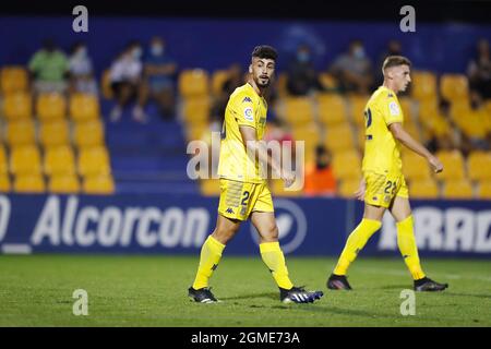 Alcorcon, Spain. 17th Sep, 2021. Antonio Moyano (Alcorcon) Football/Soccer : Spanish 'La Liga Smartbank' match between AD Alcorcon 0-4 UD Almeria at the Estadio Municipal Santo Domingo in Alcorcon, Spain . Credit: Mutsu Kawamori/AFLO/Alamy Live News Stock Photo