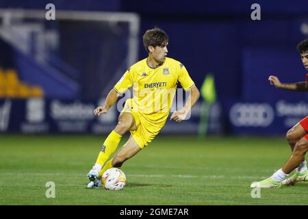 Alcorcon, Spain. 17th Sep, 2021. Ander Gorostidi (Alcorcon) Football/Soccer : Spanish 'La Liga Smartbank' match between AD Alcorcon 0-4 UD Almeria at the Estadio Municipal Santo Domingo in Alcorcon, Spain . Credit: Mutsu Kawamori/AFLO/Alamy Live News Stock Photo