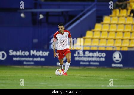 Alcorcon, Spain. 17th Sep, 2021. Chumi (Almeria) Football/Soccer : Spanish 'La Liga Smartbank' match between AD Alcorcon 0-4 UD Almeria at the Estadio Municipal Santo Domingo in Alcorcon, Spain . Credit: Mutsu Kawamori/AFLO/Alamy Live News Stock Photo