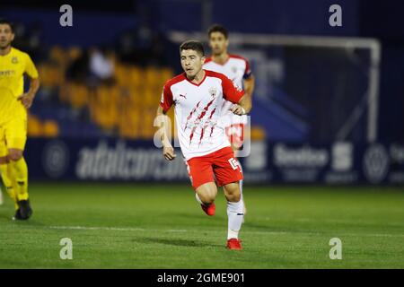 Alcorcon, Spain. 17th Sep, 2021. Portillo (Almeria) Football/Soccer : Spanish 'La Liga Smartbank' match between AD Alcorcon 0-4 UD Almeria at the Estadio Municipal Santo Domingo in Alcorcon, Spain . Credit: Mutsu Kawamori/AFLO/Alamy Live News Stock Photo