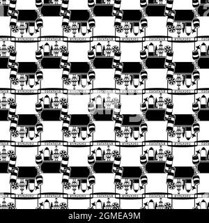 Cocktail kiosk pattern seamless background texture repeat wallpaper geometric vector Stock Vector