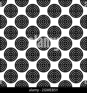 Optical aim pattern seamless background texture repeat wallpaper geometric vector Stock Vector