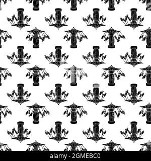 Carousel pattern seamless background texture repeat wallpaper geometric vector Stock Vector