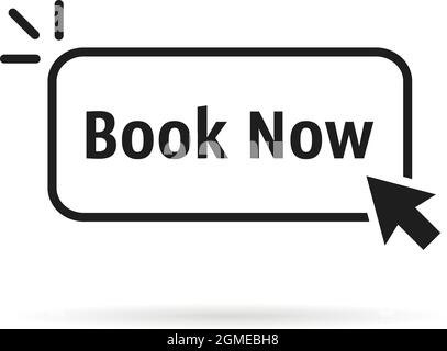 black book now thin line badge Stock Vector