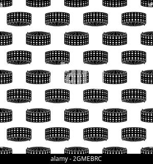Sports arena pattern seamless background texture repeat wallpaper geometric vector Stock Vector