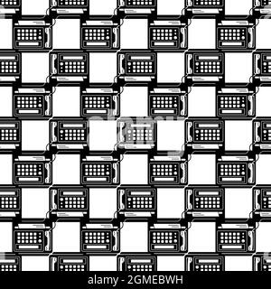 Fax prints pattern seamless background texture repeat wallpaper geometric vector Stock Vector