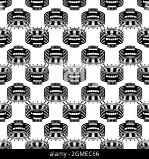 Round sports arena pattern seamless background texture repeat wallpaper geometric vector Stock Vector