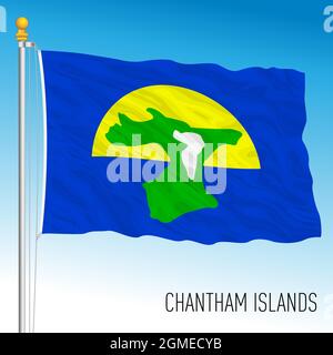 Chantham Islands flag, Micronesia, Oceania, vector illustration Stock Vector