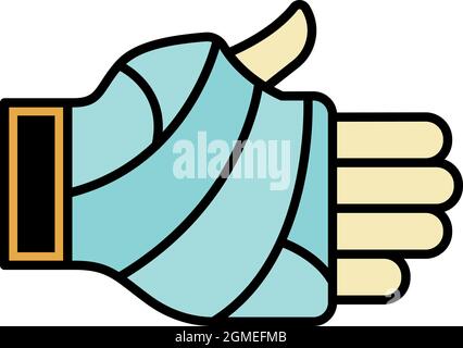 Hand frostbite icon. Outline hand frostbite vector icon for web design ...
