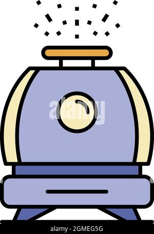 Humidifier icon. Outline humidifier vector icon color flat isolated Stock Vector