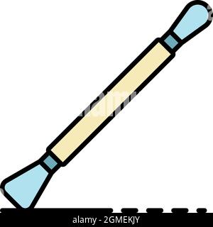 Potter tool icon. Outline potter tool vector icon color flat isolated Stock Vector