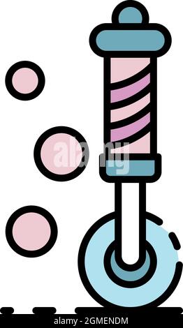 Wheel snorkeling tool icon. Outline wheel snorkeling tool vector icon color flat isolated Stock Vector