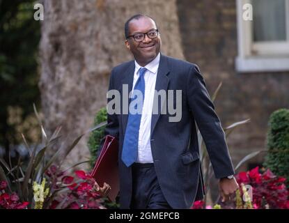 Kwasi Kwarteng, Secretary of State for Business, Energy and Industrial Strategy, at Downing Street for a Cabinet meeting. Stock Photo