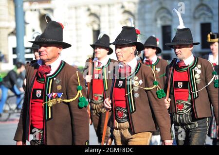 Vienna, Austria. October 12, 2011. Tyrolean Federation in Vienna. Traditional event of Tyrolean associations Stock Photo