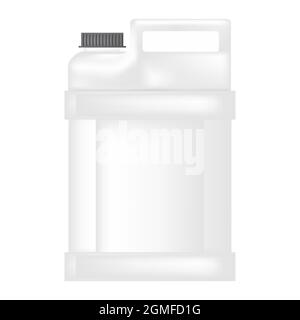 Plastic Gallon Icon Isolated on White Background. Canister of Milk Stock Photo