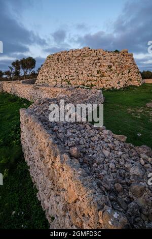 Trepucó, talayotic settlement, Maó, Menorca, Balearic Islands, Spain. Stock Photo