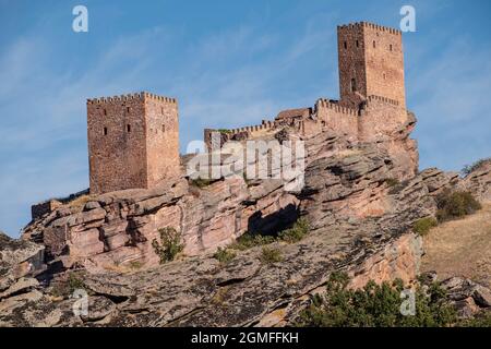 Zafra castle, 12th century, Campillo de Dueñas, Guadalajara, Spain. Stock Photo