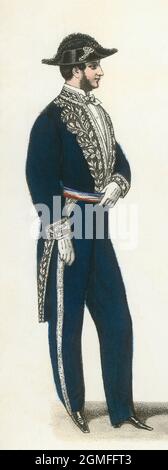 Francia. Siglo XIX. Uniformes y vestidos de gala. Prefecto. Stock Photo