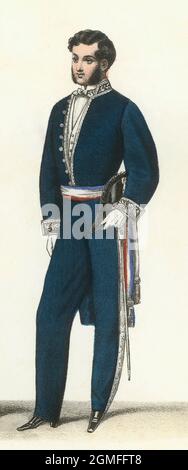 Francia. Siglo XIX. Uniformes y vestidos de gala. Alcalde. Stock Photo