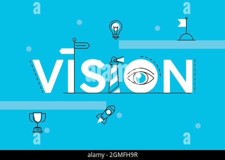 vision business word Stock Vector