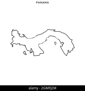 Panama vector map. Editable template with regions, cities, red pins and ...