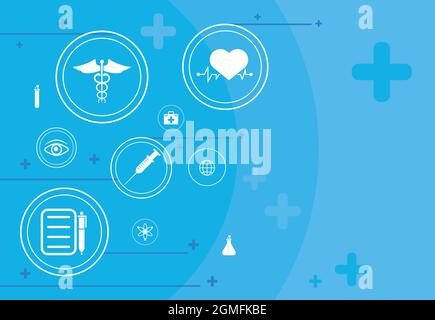 medical blue background Stock Vector
