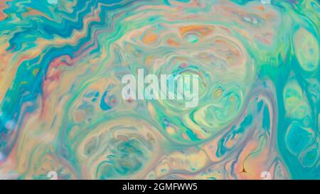 Abstract multicolored liquid background. Abstract ink design template mixed texture background. Psychedelic multicolored pattern. Fluid art Stock Photo