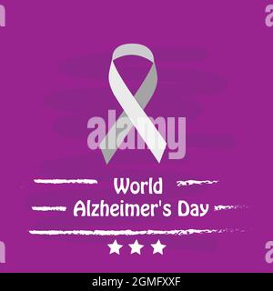 World Alzheimers Day Background Stock Vector