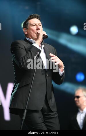 September 18, 2021, Leeds, South Yorkshire, U.K: Tony Hadley Performing at , Lets Rock 80s  , Leeds , UK , 18.09.2021 (Credit Image: © Robin Burns/ZUMA Press Wire) Stock Photo