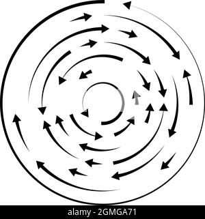 Circular, circle arrows in reverse, opposite direction - stock vector illustration, clip-art graphics Stock Vector