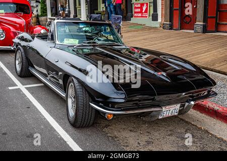 Virginia City, NV - July 31, 2021: 1964 Chevrolet Corvette Stingray convertible at a local car show. Stock Photo