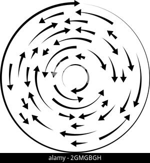 Circular, circle arrows in reverse, opposite direction - stock vector illustration, clip-art graphics Stock Vector
