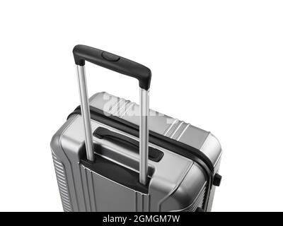 Travel Luggage Handle Isolated on White Background with Clipping Path Stock Photo