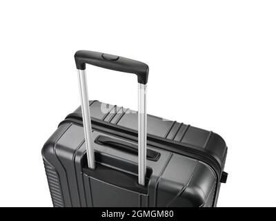 Luggage Handle Isolated on White Background with Clipping Path Stock Photo