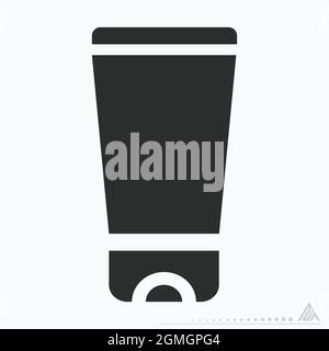 Icon Vector of Body Lotion - Glyph Style - Simple illustration, Editable stroke, Design template vector, Good for prints, posters, advertisements, ann Stock Vector