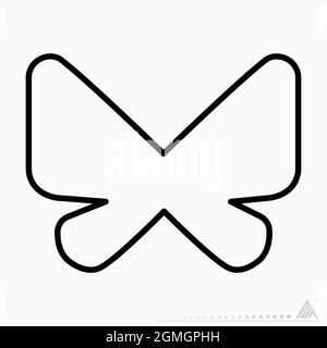 Icon Vector of Butterfly - Line Style - Simple illustration, Editable stroke, Design template vector, Good for prints, posters, advertisements, announ Stock Vector