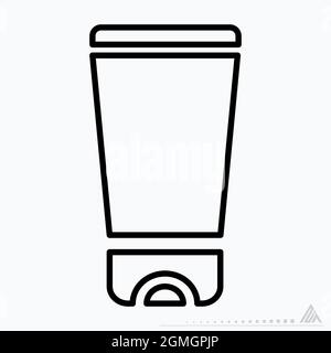 Icon Vector of Body Lotion - Line Style - Simple illustration, Editable stroke, Design template vector, Good for prints, posters, advertisements, anno Stock Vector