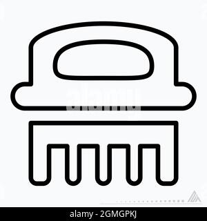 Icon Vector of Brush - Line Style - Simple illustration, Editable stroke, Design template vector, Good for prints, posters, advertisements, announceme Stock Vector